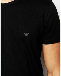 schwarzes T-Shirt mit einem Rundhalsausschnitt von Emporio Armani