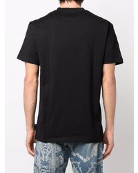 schwarzes T-Shirt mit einem Rundhalsausschnitt von Philipp Plein