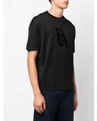 schwarzes T-Shirt mit einem Rundhalsausschnitt von Emporio Armani