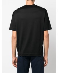 schwarzes T-Shirt mit einem Rundhalsausschnitt von Emporio Armani