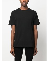 schwarzes T-Shirt mit einem Rundhalsausschnitt von Ksubi