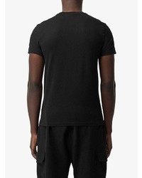 schwarzes T-Shirt mit einem Rundhalsausschnitt von Burberry