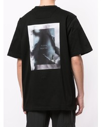 schwarzes T-Shirt mit einem Rundhalsausschnitt von Juun.J