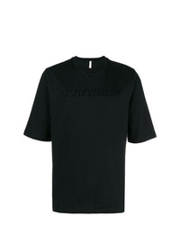 schwarzes T-Shirt mit einem Rundhalsausschnitt von Cottweiler