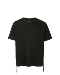 schwarzes T-Shirt mit einem Rundhalsausschnitt von Craig Green