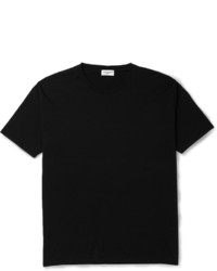 schwarzes T-Shirt mit einem Rundhalsausschnitt von Saint Laurent