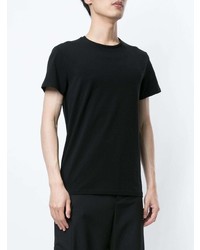 schwarzes T-Shirt mit einem Rundhalsausschnitt von Jil Sander