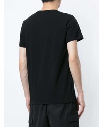 schwarzes T-Shirt mit einem Rundhalsausschnitt von Jil Sander