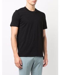 schwarzes T-Shirt mit einem Rundhalsausschnitt von Jil Sander