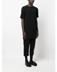 schwarzes T-Shirt mit einem Rundhalsausschnitt von Rick Owens