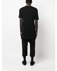 schwarzes T-Shirt mit einem Rundhalsausschnitt von Rick Owens