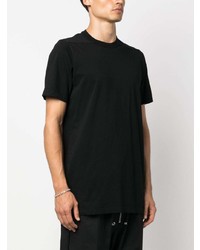 schwarzes T-Shirt mit einem Rundhalsausschnitt von Rick Owens