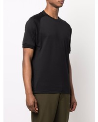 schwarzes T-Shirt mit einem Rundhalsausschnitt von Zegna