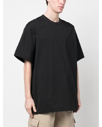 schwarzes T-Shirt mit einem Rundhalsausschnitt von Y-3