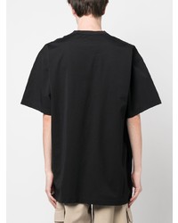 schwarzes T-Shirt mit einem Rundhalsausschnitt von Y-3