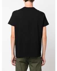 schwarzes T-Shirt mit einem Rundhalsausschnitt von Rick Owens