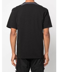 schwarzes T-Shirt mit einem Rundhalsausschnitt von Stone Island