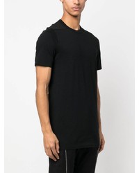 schwarzes T-Shirt mit einem Rundhalsausschnitt von Rick Owens