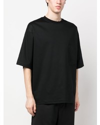 schwarzes T-Shirt mit einem Rundhalsausschnitt von Lanvin