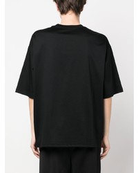 schwarzes T-Shirt mit einem Rundhalsausschnitt von Lanvin