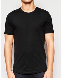schwarzes T-Shirt mit einem Rundhalsausschnitt von ONLY & SONS