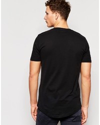 schwarzes T-Shirt mit einem Rundhalsausschnitt von ONLY & SONS
