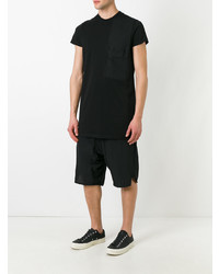 schwarzes T-Shirt mit einem Rundhalsausschnitt von Rick Owens DRKSHDW