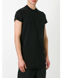 schwarzes T-Shirt mit einem Rundhalsausschnitt von Rick Owens DRKSHDW