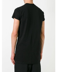 schwarzes T-Shirt mit einem Rundhalsausschnitt von Rick Owens DRKSHDW