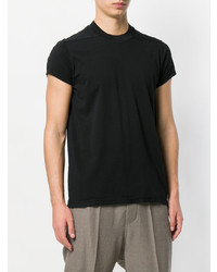 schwarzes T-Shirt mit einem Rundhalsausschnitt von Rick Owens DRKSHDW