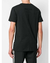 schwarzes T-Shirt mit einem Rundhalsausschnitt von Philipp Plein