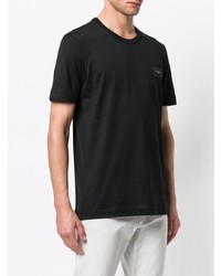 schwarzes T-Shirt mit einem Rundhalsausschnitt von Dolce & Gabbana