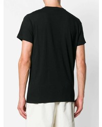 schwarzes T-Shirt mit einem Rundhalsausschnitt von Jil Sander