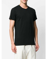 schwarzes T-Shirt mit einem Rundhalsausschnitt von Jil Sander