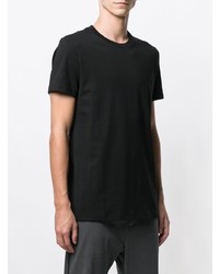 schwarzes T-Shirt mit einem Rundhalsausschnitt von Low Brand