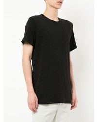 schwarzes T-Shirt mit einem Rundhalsausschnitt von rag & bone