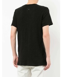 schwarzes T-Shirt mit einem Rundhalsausschnitt von rag & bone