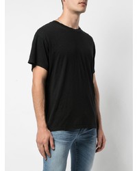 schwarzes T-Shirt mit einem Rundhalsausschnitt von Amiri