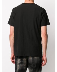 schwarzes T-Shirt mit einem Rundhalsausschnitt von Diesel