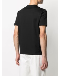 schwarzes T-Shirt mit einem Rundhalsausschnitt von Herno