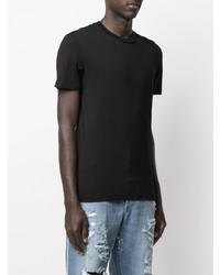 schwarzes T-Shirt mit einem Rundhalsausschnitt von DSQUARED2