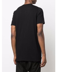 schwarzes T-Shirt mit einem Rundhalsausschnitt von Rick Owens