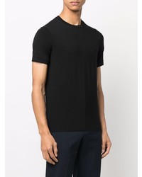 schwarzes T-Shirt mit einem Rundhalsausschnitt von Giorgio Armani