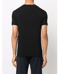 schwarzes T-Shirt mit einem Rundhalsausschnitt von Giorgio Armani