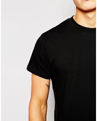 schwarzes T-Shirt mit einem Rundhalsausschnitt von Pringle