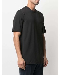 schwarzes T-Shirt mit einem Rundhalsausschnitt von Z Zegna