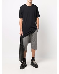 schwarzes T-Shirt mit einem Rundhalsausschnitt von 11 By Boris Bidjan Saberi