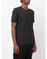 schwarzes T-Shirt mit einem Rundhalsausschnitt von Maison Margiela