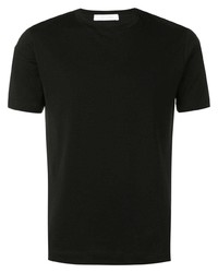 schwarzes T-Shirt mit einem Rundhalsausschnitt von Cruciani