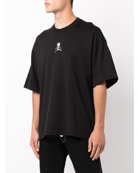 schwarzes T-Shirt mit einem Rundhalsausschnitt von Mastermind Japan